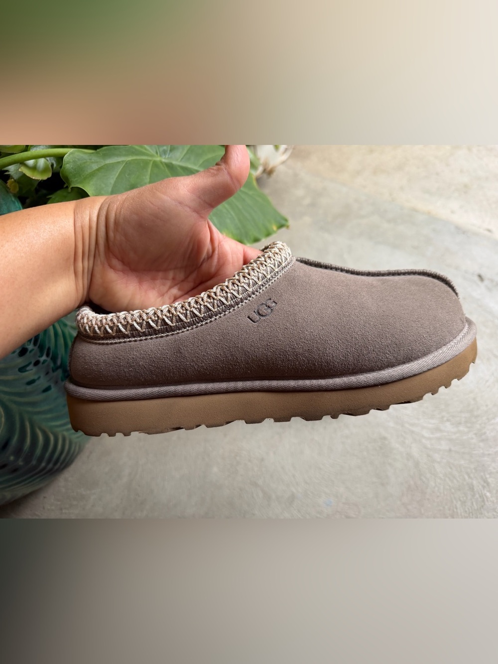 UGG Women’s Taupe Slip-On Clog Mules